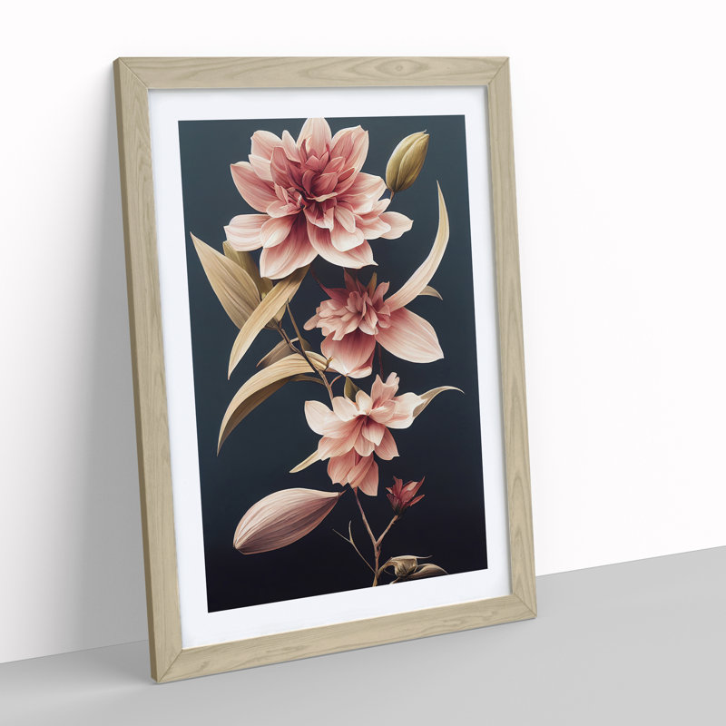 The Classic Flowers No.2 - Framed Print, 64cm H x 46cm W x 2cm D, Oak Framed