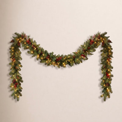 72" Pre-Lit Berry Christmas Garland