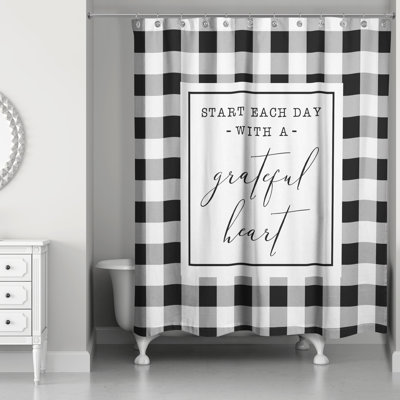 Sabin Start Each Day with a Grateful Heart Single Shower Curtain