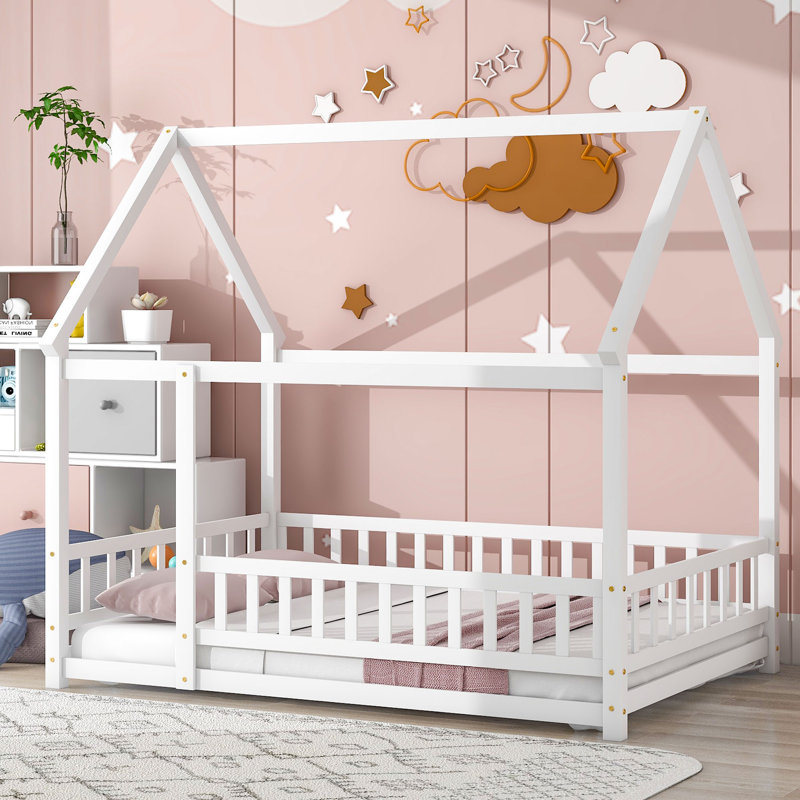 McElhattan Canopy Bed Kids Bed , Twin, White
