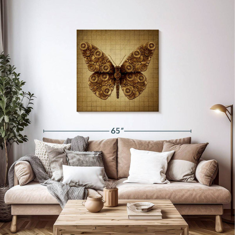 Corbeau papillon Steampunk, H 36 po x l 36 po