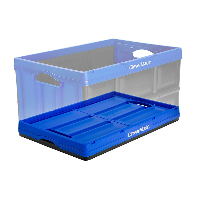 CleverMade Plastic Box, Blue, 64 Qt.