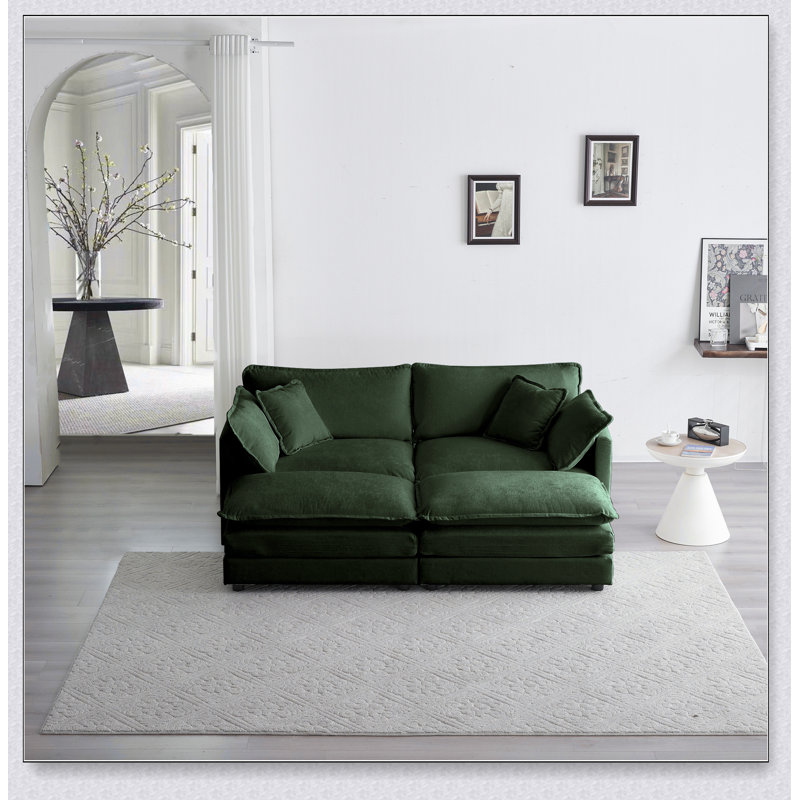 Canapé modulaire confortable avec ensembles de repose-pieds, rehaussant l'ambiance de la maison et offrant des options de sièges polyvalents pour la vie moderne