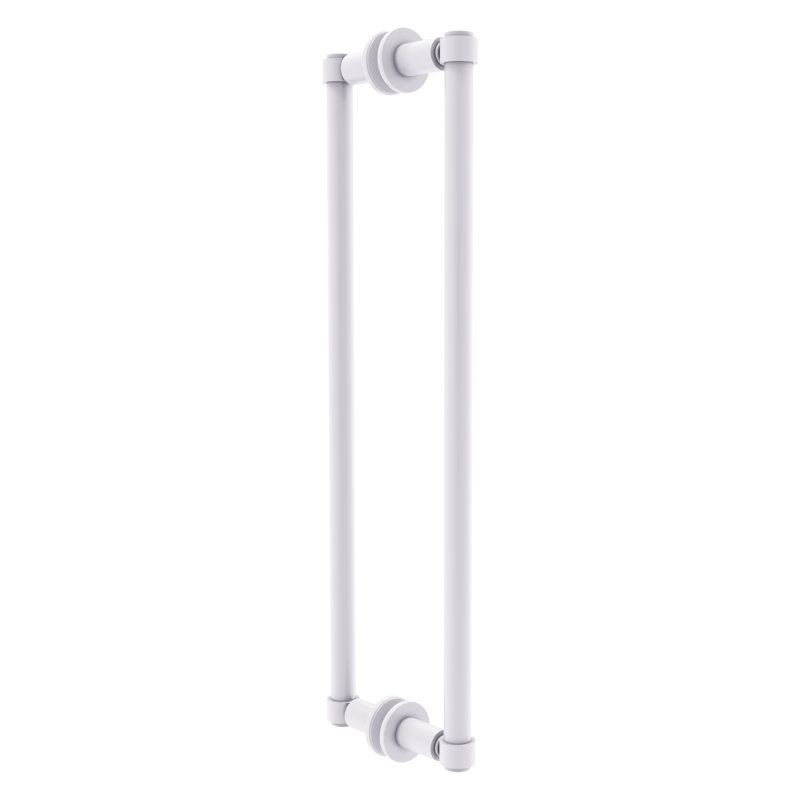 Accessoire de porte / volet en laiton allié, H 1,7 po x l 20,3 po, Blanc mat