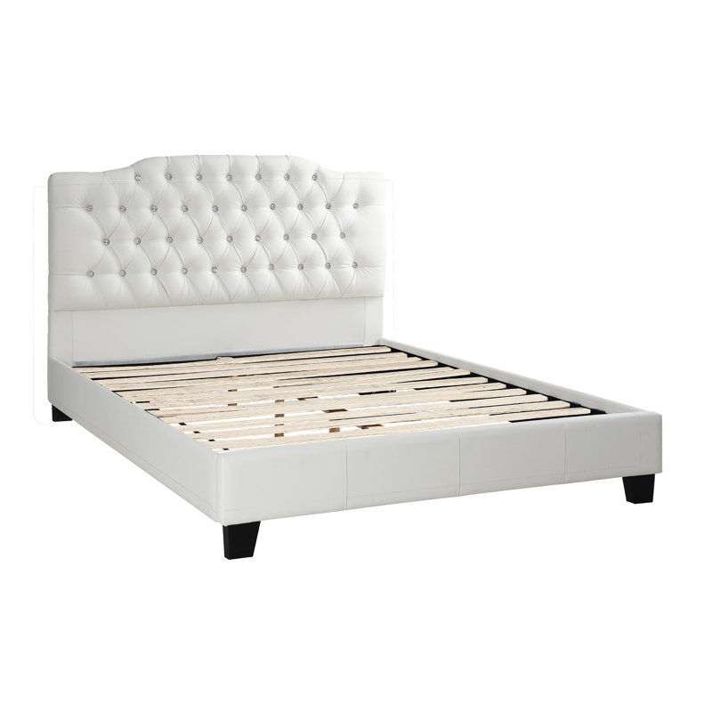 Vegan Leather Scalloped Bed