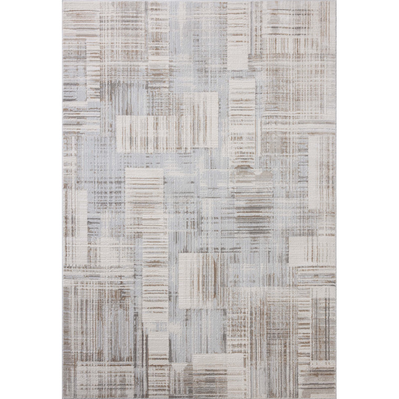 Tapis ivoire Loloi Kux, Rectangle 6 pi 7 po x 9 pi 3 po