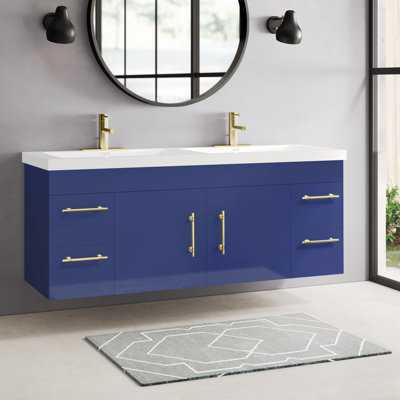 Meuble-lavabo mural double 59 po Romer