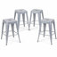 Ensemble de 4 tabourets de bar en métal sans dossier avec assemblage sans outil-1856762341