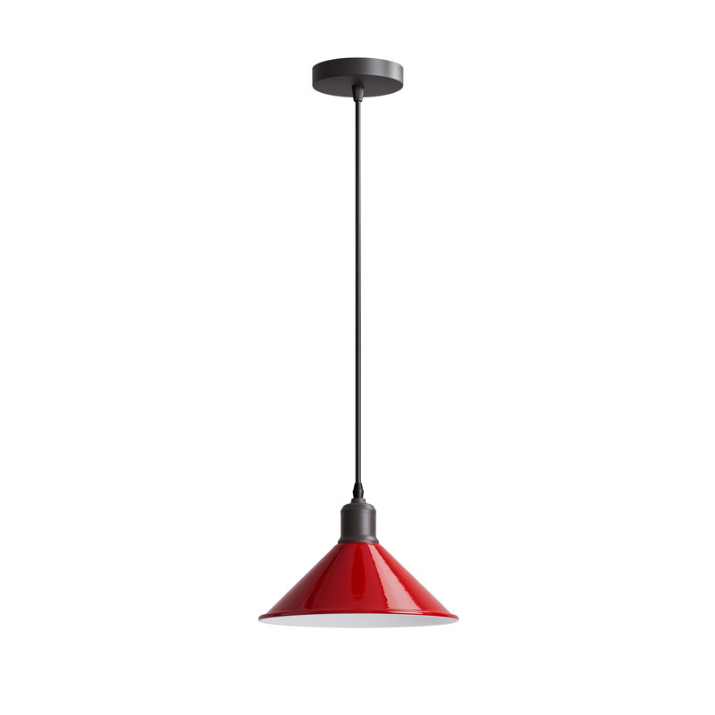 Lennie 1 - Light Dome Pendant, Red