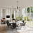 Maxwell Modern 5/7-Pieces Dining Room Sets (Round Dining Table + 4/6 Chairs) Pre-Assembly, Sintered Stone Tabletop Kitchen Dining Table Set with Dining Chairs-117432472-117432475