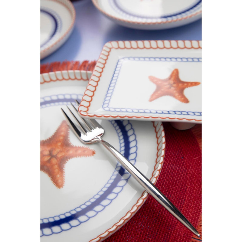 Ashwaq Piece Porcelain Dinnerware Set - Service for 6