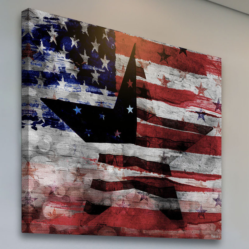 « patriotique emblème » par parvez taj,-impression sur toile tendue, H 24 po x l 24 po x P 1,5 po