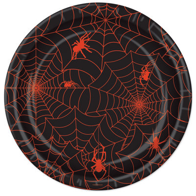 Halloween Spider Web Plates