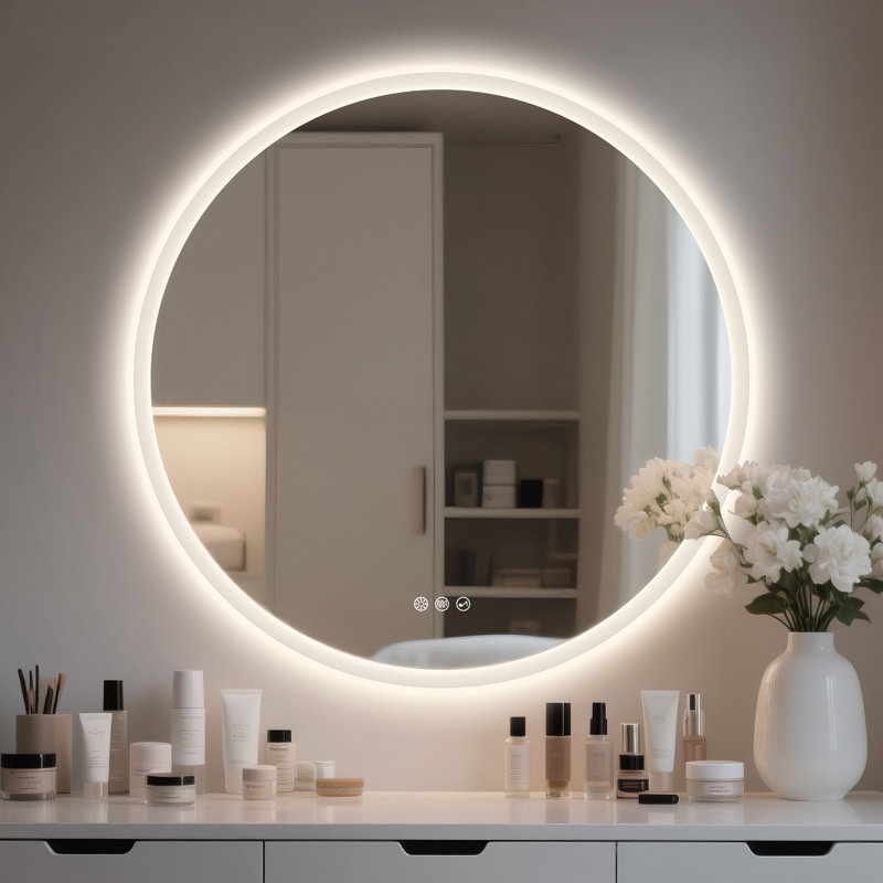 Miroir de salle de bain Epperly, 24 po x 24 po