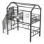 Lit mezzanine en métal avec toit et boîte de rangement-562409957
