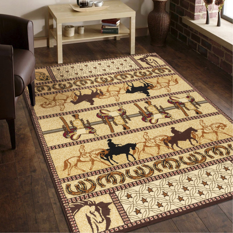 Tapis beige Tribe Gcyls4009 - 2 pi 7 po X 3 Polypropylène pour une longue durée dans Gcyls4009, 2,7 7,3 avec envers en jute Durabilité accrue
