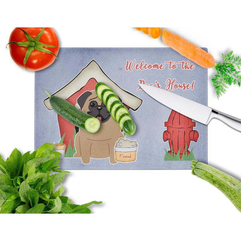 Planche à découper en verre trésors carlin caroline Dog House, Brun