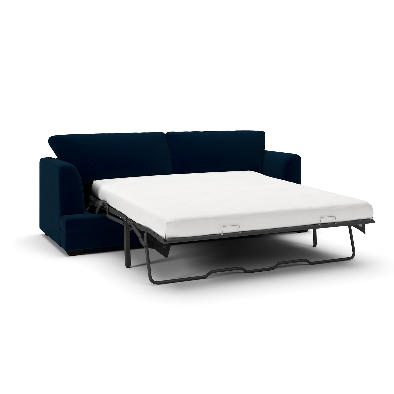 Edan 92'' Sleeper Sofa, Bella Ink Blue Performance Velvet