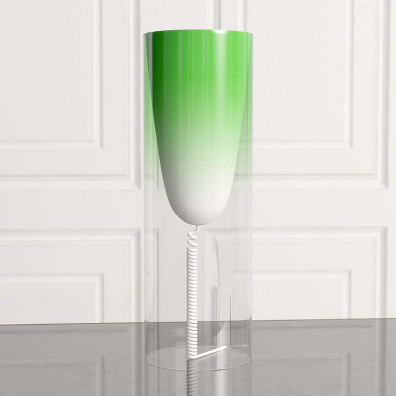 Table Lamp, 21.75" H x 15.5" W x 15.5" D, Green
