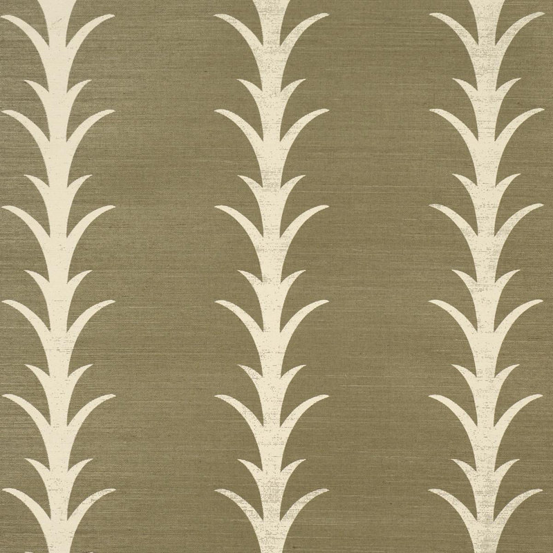 Schumacher X Celerie Kemble Striped Wallpaper Roll, Blue