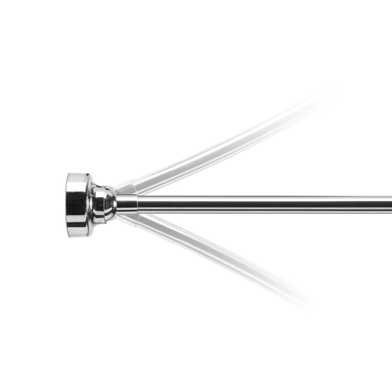Adjustable Stainless Steel Curved Shower Curtain Rod, 60in