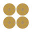 Ex Vote Gold Vegan Leather Round Coasters-119015137