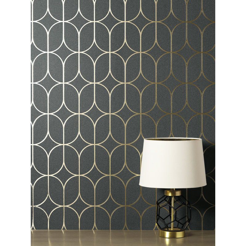 Platinum Rosco Trellis Wallpaper, Grey