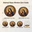 Panneau de vitrail d'art religieuse H 12 po-230983555