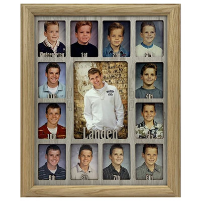 School Years Picture Frame, Personalized with Any Name, Holds 12 Wallet Photos