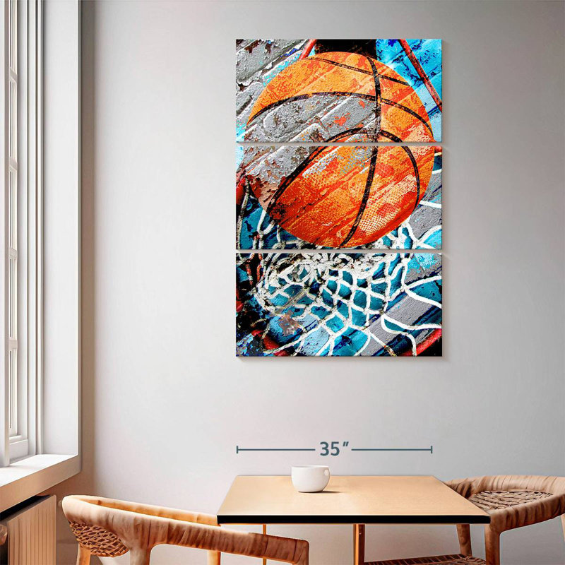 Anneau de basketball Sirci - grunge, H 65 po x l 42 po