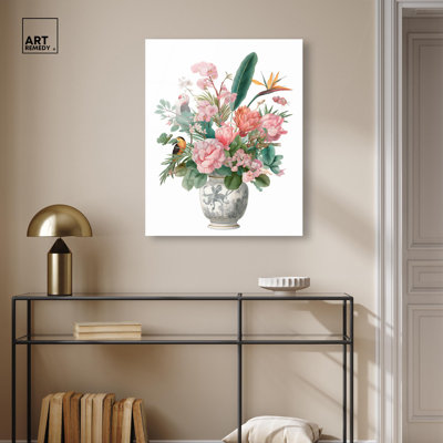 Art mural ferme exotique «Flora I» par Art Remedy, prêt à accrocher, 24 x 30