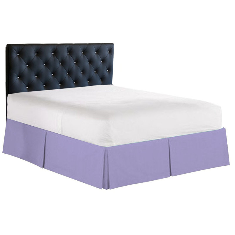 Jupe de lit sur mesure en microfibre à densité de tissage 1500, Lit double, Lilas