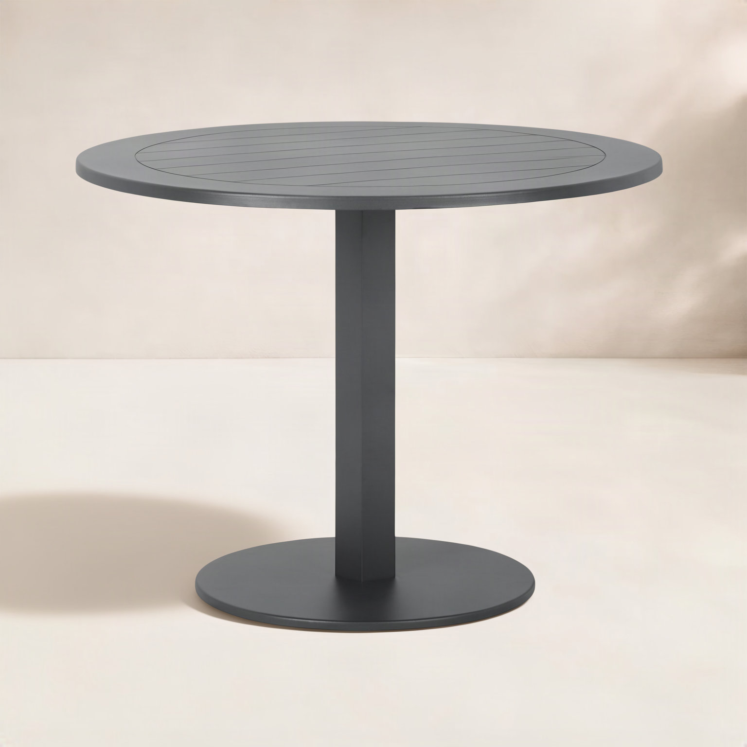Sunset 30 " Patio Dining Table, Gray, 30" H x 35" L x 35" D