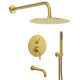 10" High-Pressure Wall Mount Rainfall Tub And Shower Faucet with Rough-in Valve