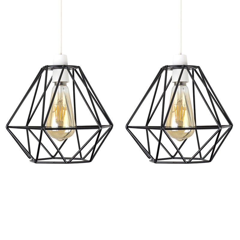 Metal Novelty Pendant Shade, Black