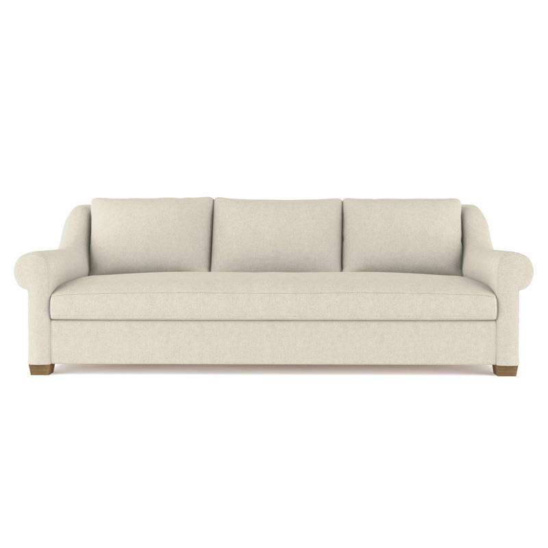 Canapé Thompson, Huître de lin Box Weave, H 32 po x l 108 po x P 46 po, Patiné