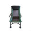 Chaise longue de camping, chaise de camping inclinable pliante portative avec dossier réglable pour la pêche en camping à l'intérieur et à l'extérieur, vert et noir