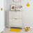 Cabinets | 31.5 Inch Farmhouse Retro Freestanding Shoe Storage Cabinet with 2 Flip Drawers, Off-white, Solid Wood Legs, Entryway Storage | Hallway | Shabby Chic-1400730046
