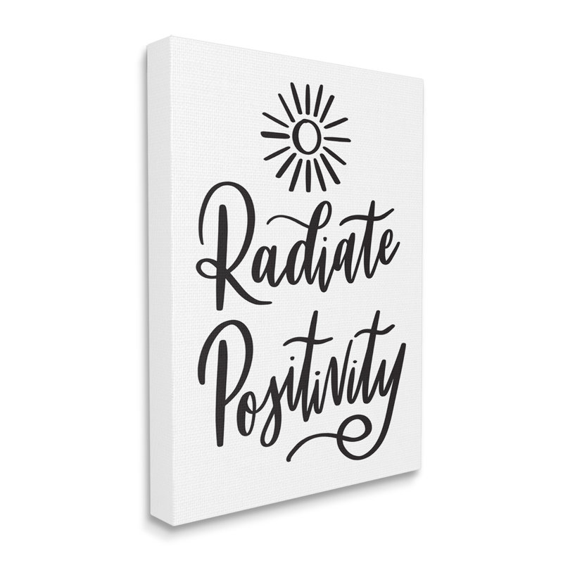 Radiation Positivité de Motivation par - impression, H 30 po x l 24 po, Toile tendue