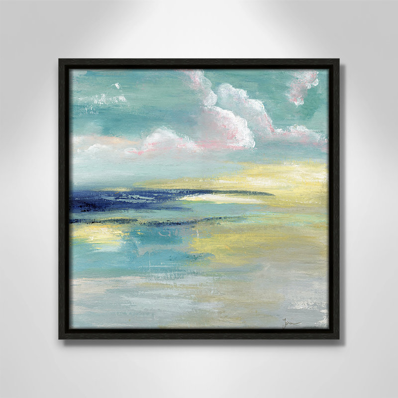 «Bertie Ocean View» par Tava Studios - reproduction d'art, Toile avec cadre espresso, H 13,5 po x l 13,5 po x P 2 po