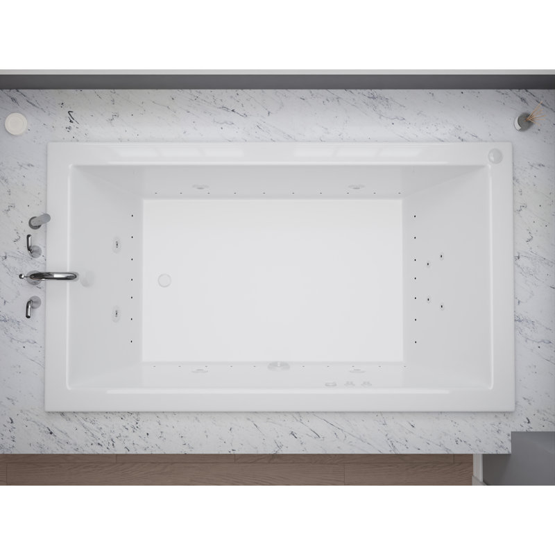 Guadeloupe 60'' x 30'' Drop-In Acrylic Bathtub, Left