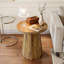 Wooden Coffee Table, Small End Table, Side Table, Round Reading Table For Home, Office