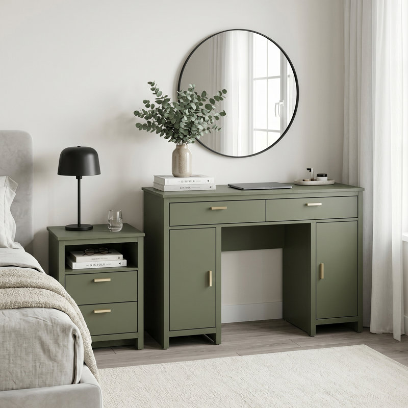 Connie Luxe Bedroom Duo, Kale Green