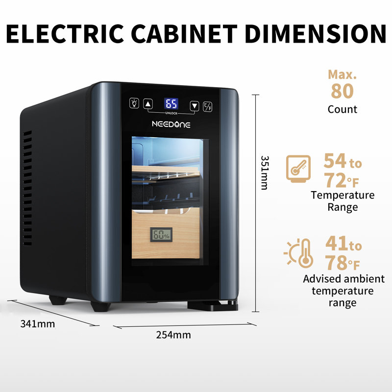 Humidificateur à cigares électrique 8L (capacité 80) classique