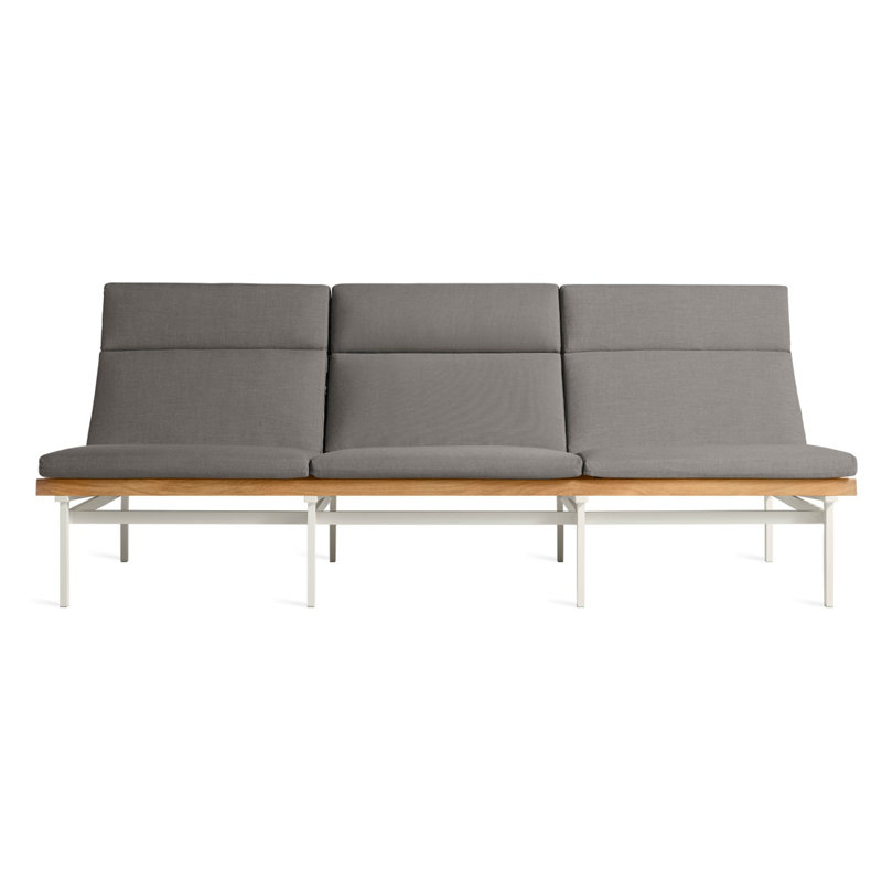 Canapé d'extérieur 3 places Perch, Gris anthracite Toohey, Blanc