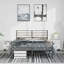 Structure de lit en métal avec tête de lit et lattes, sans matelas, assemblage facile-1125753910-1125753905