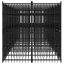 Grand chenil pour chien en acier thermolaqué noir Vidaxl-116239007-138334065
