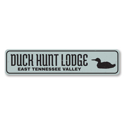 Duck Hunt Lodge Aluminum Sign