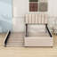 Lit plateforme tapissier simple avec lit gigogne simple Rikelme-1859398372