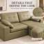 86.61 " Faux Leather Sectional-1968372811